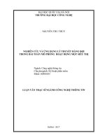 Nghiên cứu và ứng dụng lý thuyết hàng đợi trong bài toán mô phỏng hoạt động một siêu thị : Luận văn ThS. Máy tính: 604801