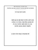 Mối quan hệ phi tuyến giữa nợ công và tăng trưởng kinh tế ở các nước mới nổi và các nước đang phát triển 