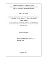 The use of songs to improve listening skills for students at ITC Foreign Language Centre in Haiduong