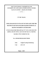 Using dialogues to teach vocabulary for the second-year non-English major students at Hanoi University of Industry