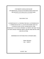 Le portfolio et la construction de l’autonomie dans l’apprentissage de la langue étrangère chez les lycéens (cas du lycée à option de ha tinh)
