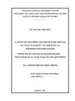 A study on teaching grammar with the use  of “flip teaching” to childten at  Popodoo English Center