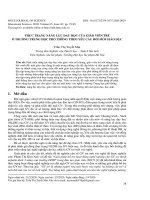 Thực trạng năng lực dạy học của giáo viên trẻ ở trường trung học phổ thông theo yêu cầu đổi mới giáo dục