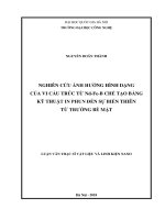Nghiên cứu ảnh hưởng hình dạng của vi cấu trúc từ Nd-Fe-B chế tạo bằng kỹ thuật in phun đến sự biến thiên từ trường bề mặt :  Luận văn ThS. Vật liệu và Linh kiện nano: 8440126.01