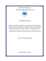 Mối quan hệ giữa cam kết của nhà quản lý đối với chất lượng dịch vụ chăm sóc sức khỏe và hiệu suất phục dịch vụ dựa trên cam kết cảm xúc của nhân viên y tế tại bệnh viện đa khoa 