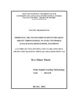 Improving the tenth form students’ speaking ability through Role-playing Technique at Bach Dang High School, Hai phong