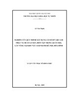 Nghiên cứu quy trình xây dựng cơ sở dữ liệu GIS phục vụ huấn luyện, diễn tập trong quân đội, lấy ví dụ tại khu vực giáp ranh hà nội, hòa bình 