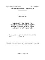 Đánh giá việc thực thi quy hoạch chung xây dựng tại thành phố hồ chí minh – lý thuyết và thực tiễn tt 