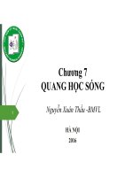 Bài giảng vật lý đại cương 2 chương 7   nguyễn xuân thấu 