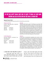 Cơ chế giải quyết tranh chấp đầu tư quốc tế trong các hiệp định thương mại tự do thế hệ mới mà Việt Nam là thành viên