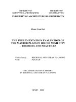 Đánh giá việc thực thi quy hoạch chung xây dựng tại thành phố hồ chí minh – lý thuyết và thực tiễn tt tiếng anh 