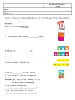 Bài tập tiếng anh lớp 5: K5  PHIEU BT SO 4(1) 