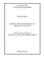 Nghiên cứu tính toán chỉ số độ tin cậy cho dầm cầu Cả Chát Lớn