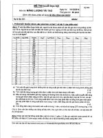 Đề thi cuối học kỳ môn Năng lượng tái tạo