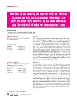 Đảm bảo cơ hội cho phụ nữ dân tộc thiểu số tiếp cận và tham gia hiệu quả vào chương trình mục tiêu quốc gia phát triển kinh tế   xã hội vùng đồng bào dân tộc thiểu số và miền núi giai đoạn