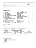 Bài tập tiếng anh lớp 5: K5  PHIEU BT SO 8(1) 