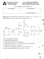 Đề thi cuối kỳ lớp dự thính hè môn Mạch điện tử nâng cao