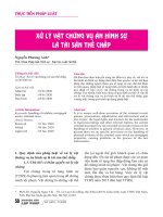 Xử lý vật chứng vụ án hình sự là tài sản thế chấp