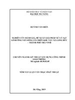 Nghiên cứu đánh giá, đề xuất giải pháp xử lý sạt lở đường ven sông Cổ Chiên khu vực xã Long Đức – thành phố Trà Vinh’