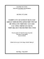 Nghiên cứu so sánh sử dụng cọc khoan nhồi đường kính nhỏ với cọc bê tông cốt thép đúc sẵn cho các công trình xây dựng trên địa bàn thành phố Trà Vinh