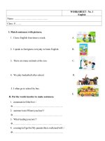 Bài tập tiếng anh lớp 5: K5  PHIEU BT SO 1 