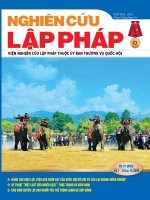 Tạp chí Nghiên cứu Lập pháp: Số 21/2019