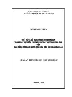 luận án tiến sĩ thiết kế và sử dụng tài liệu theo môđun trong dạy học môn PPDH toán cho sinh viên CĐSP nước CHDCND lào 