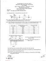 Đề thi học kỳ I năm 2014 - 2015 môn Thiết kế đường dây và trạm biến áp - Đề số 1