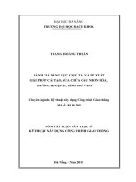 Đánh giá năng lực chịu tải và đề xuất giải pháp cải tạo, sửa chữa cầu Nhơn Hòa, đường Huyện 26, tỉnh Trà Vinh