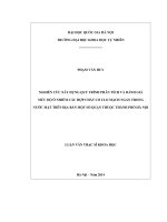 Nghiên cứu xây dựng quy trình phân tích và đánh giá mức độ ô nhiễm các hợp chất cơ clo mạch ngắn trong nước mặt trên địa bàn một số quận thuộc thành phố hà nội   