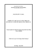 Nghiên cứu chế tạo vữa lỏng trộn sẵn dùng để xử lý mối nối trong công trình cầu