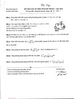Đề thi cuối học kỳ môn Toán kỹ thuật - Lớp CQ14