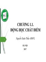 Bài giảng vật lý 1 chương 1 1   nguyễn xuân thấu 