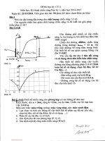 Đề thi học kỳ I năm học 2014 - 2015 môn Kỹ thuật chiếu sáng