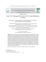 Some new heritage discoveries in The central highlands, Vietnam