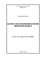 Địa vị pháp lý của các công trình nhân tạo trên biển dưới góc độ pháp luật quốc tế : Luận văn ThS. Luật: 603801