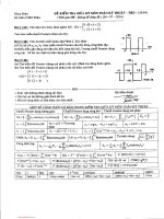 Đề kiểm tra giữa kỳ môn Toán kỹ thuật - HK3