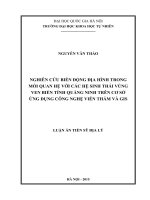 Nghiên cứu biến động địa hình trong mối quan hệ với các hệ sinh thái vùng ven biển tỉnh quảng ninh trên cơ sở ứng dụng công nghệ viễn thám và GIS  
