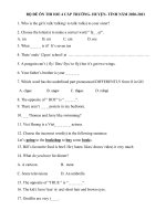 BỘ ĐỀ ÔN THI IOE LỚP 4 NĂM 2020