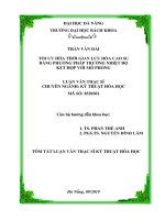 Tối ưu hóa thời gian lưu hóa cao su bằng phương pháp trường nhiệt độ kết hợp với mô phỏng