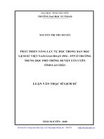 Phát triển năng lực tự học trong dạy học lịch sử việt nam giai đoạn 1954 1975 ở trường trung học phổ thông huyện tân uyên tỉnh lai châu 
