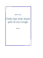 Tiểu luận môn Thương mại điện tử Chiến lược kinh doanh quốc tế của google