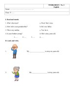 Bài tập tiếng anh lớp 3: K3  PHIEU BT SO 2 