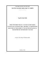 Phân tích hiện trạng và đánh giá biến động sử dụng đất giai đoạn 2010   2016 phục vụ định hướng khai thác sử dụng hợp lý tài nguyên đất quận 12, thành phố hồ chí minh đến năm 2020   