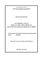 Xác định đặc trưng động lực học công trình cầu bằng phương pháp dao động ngẫu nhiên