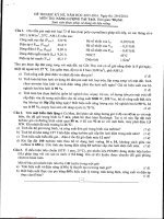 Đề thi học kỳ hè năm học 2015 - 2016 môn Năng lượng tái tạo