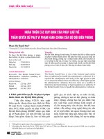 Hoàn thiện các quy định của pháp luật về thẩm quyền xử phạt vi phạm hành chính của Bộ đội Biên phòng