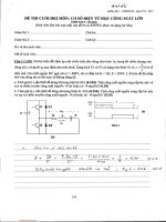 Đề thi cuối học kỳ I môn Cơ sở điện tử công suất lớn