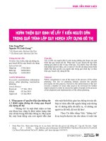 Hoàn thiện quy định về lấy ý kiến người dân trong quá trình lập quy hoạch xây dựng đô thị