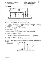 Đáp án đề thi cuối kỳ môn An toàn điện